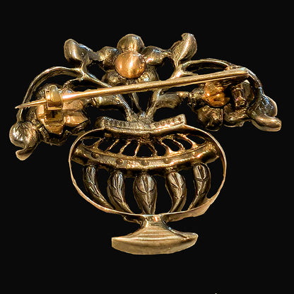 ジョージアンサファイア・ダイヤモンド・ジャルディネッティブローチ