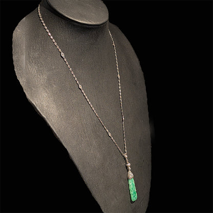 翡翠・ダイヤモンド・ソトワールネックレス