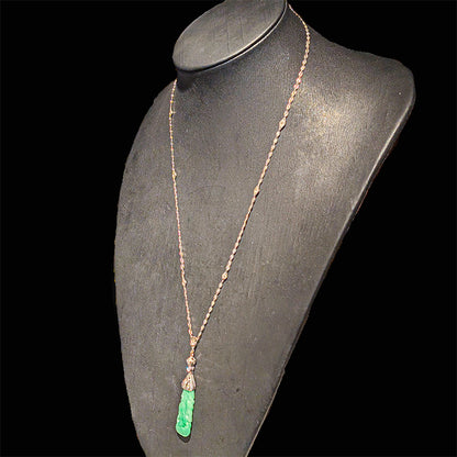 翡翠・ダイヤモンド・ソトワールネックレス