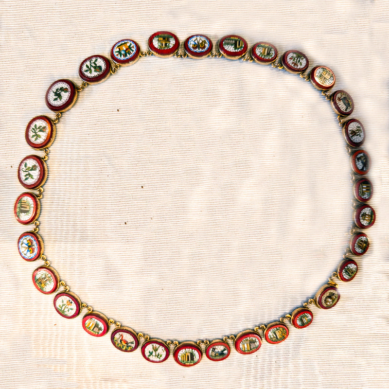 ローマンモザイクネックレス