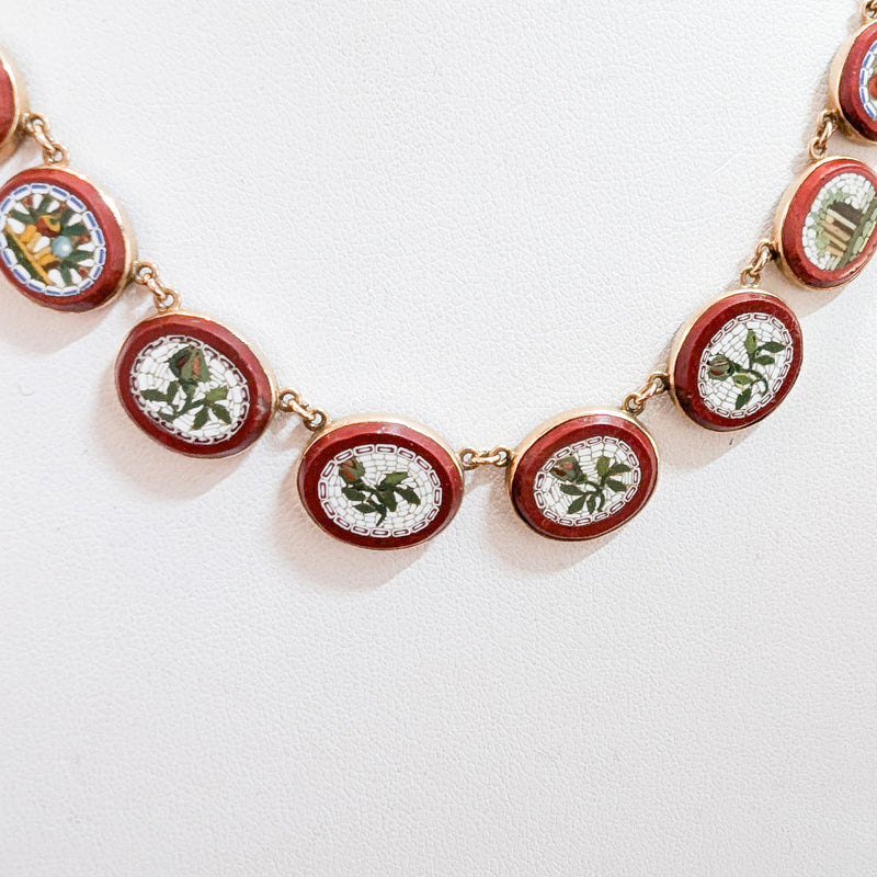 ローマンモザイクネックレス