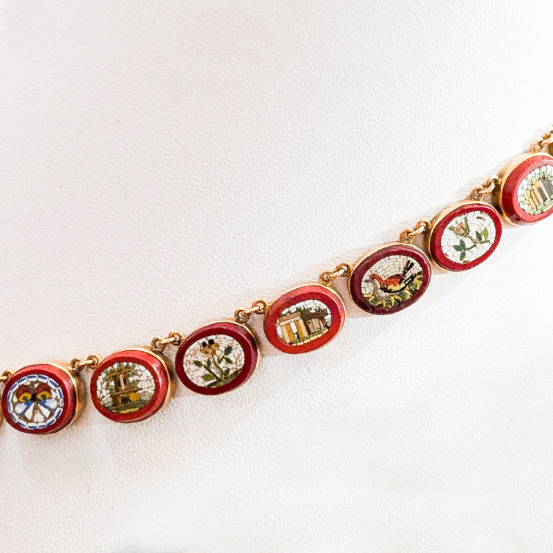 ローマンモザイクネックレス