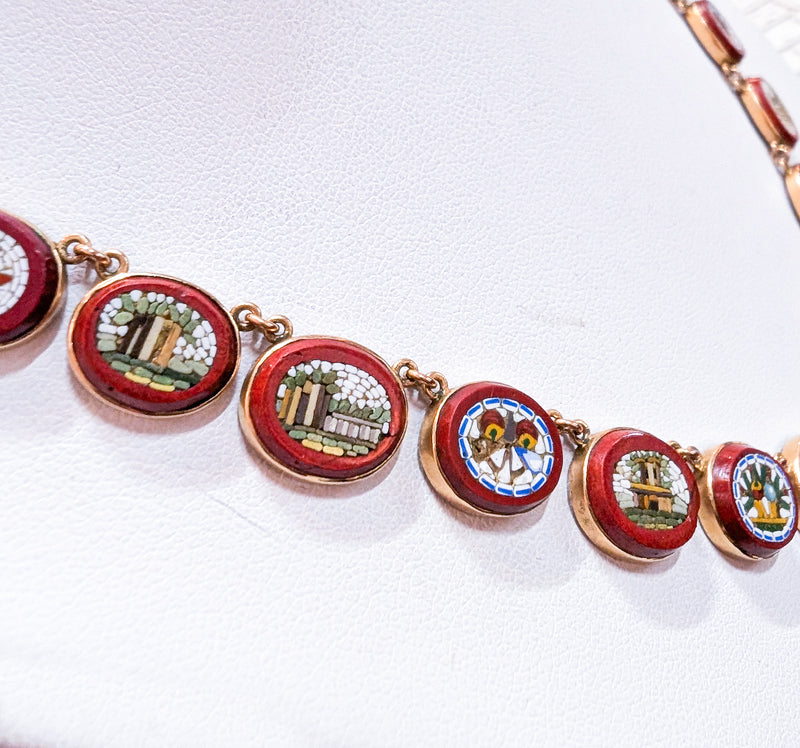 ローマンモザイクネックレス