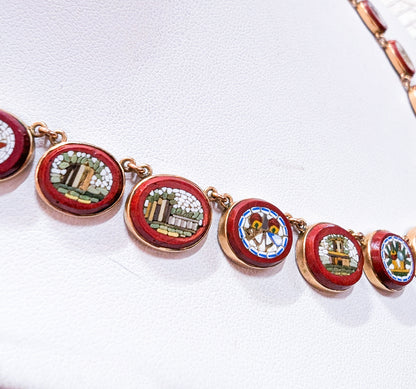 ローマンモザイクネックレス