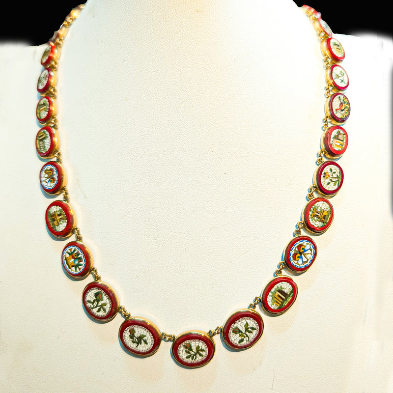 ローマンモザイクネックレス
