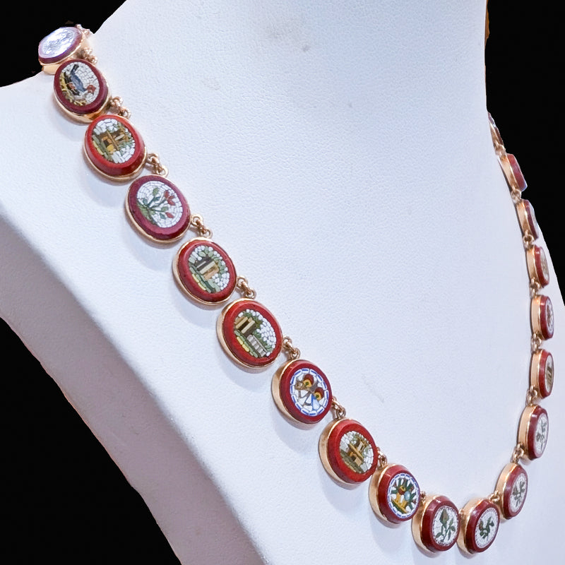 ローマンモザイクネックレス