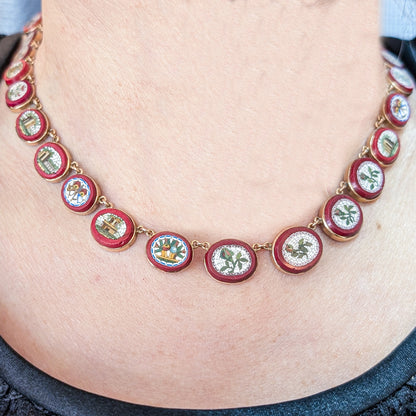 ローマンモザイクネックレス